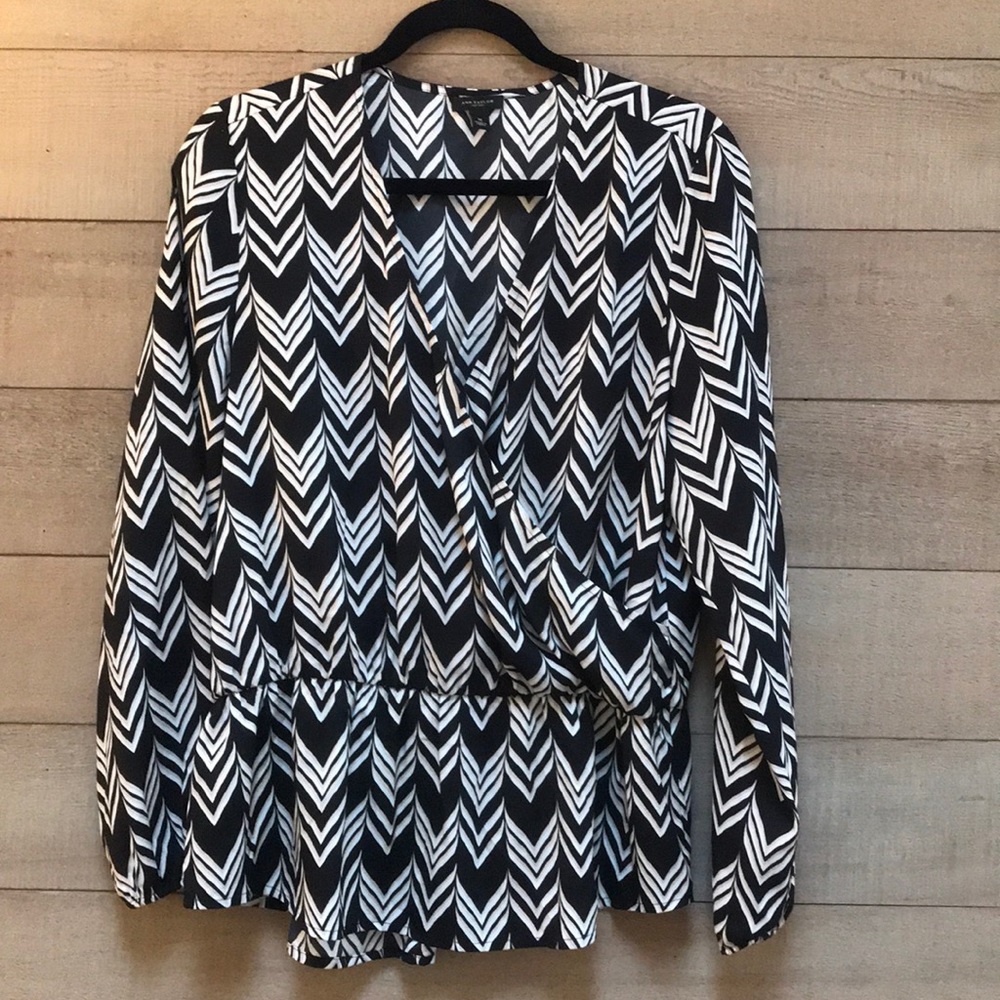 Ann Taylor Crossover Blouse